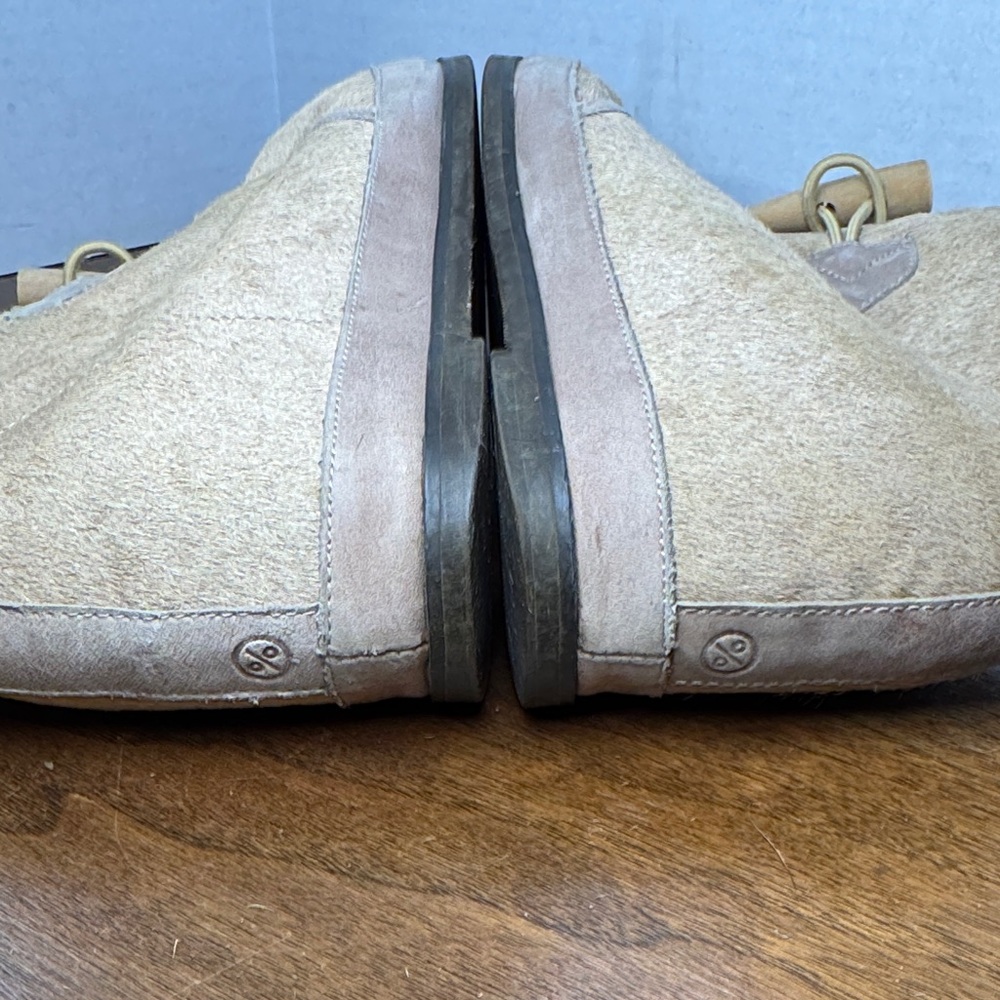 80%20 Anthropology Womens Leather Calf Hair Ankle Booties Hidden Wedges, sz 9 - Picture 8 of 14